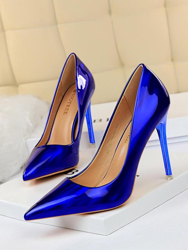 Women's Fashionable Solid Color Pointed Toe High Heels, Elegant Stiletto Heels for Party, Daily Wear for Women & Girls