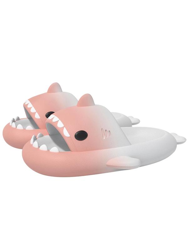 Men's Cute Cartoon Shark Design Slides, 1 Pair 2024 New Style Casual Soft Comfortable Home Slippers, Non-slip Thickened Slippers for Bathroom