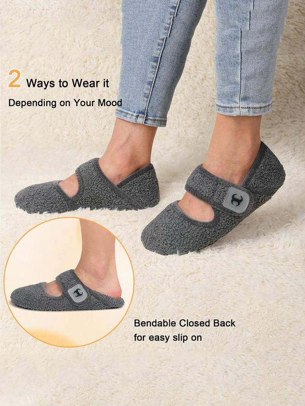 Women's Solid Color Plush Slippers, Casual Soft Comfortable Home Slippers, Warm Slippers for Indoor & Outdoor Use for Fall & Winter