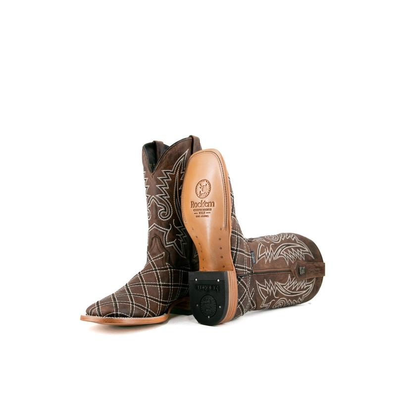 Roca Rombos Square Toe Cowboy Boot