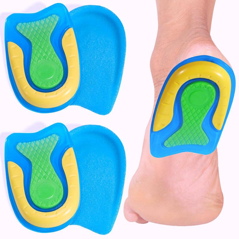 Silicone Heel Cushion (2 Pairs set), Gel Heel Protector for Plantar Fasciitis, Ankle Support Pad, Anti-slip Heel Pads for Women & Men & Chirldren, Personal Foot Care Tool