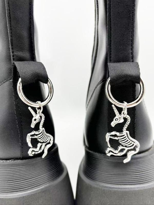 Punk Style Unicorn Design Shoe Charms, Fashionable Novelty Shoes Decorations for Boots, Stylish Shoes Accessories for Women & Men