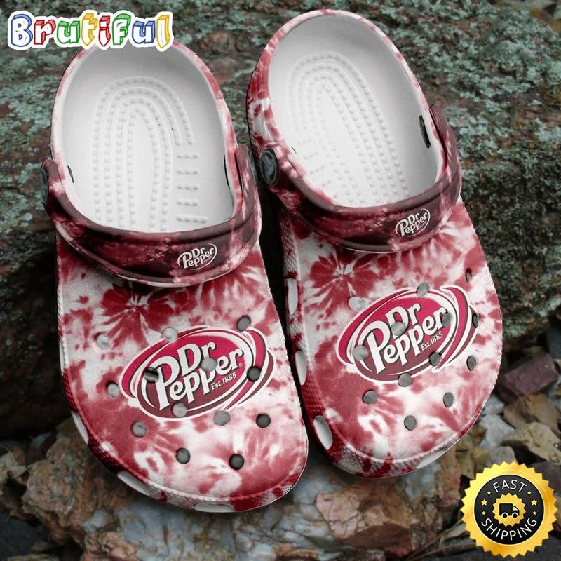 [C19] Red Pink Tie Dye Pepper Clogs Camping, Unisex Beer Lover Slippers for Men and Women