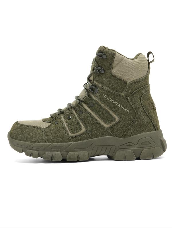 Men's Fashionable High Top Lace Up Work Boots, Casual Comfortable Non-slip Boots for Outdoor Adventure, Durable Shoes for Daily Wear