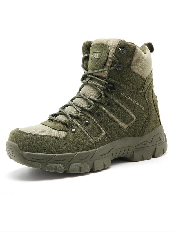 Men's Fashionable High Top Lace Up Work Boots, Casual Comfortable Non-slip Boots for Outdoor Adventure, Durable Shoes for Daily Wear