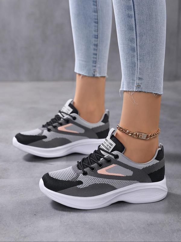 2024 New Fashionable Lace Up Low Top Sneakers for Women, Minimalist Casual Breathable Comfortable Sports Running Shoes for Training, All Match Walking Shoes for Daily Wear for Women