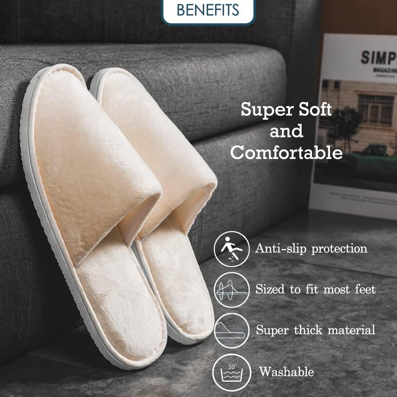 69 Pairs Spa Slippers, Non Slip Disposable Slippers For Guest, Washable Reusable, Which Can Be Used As Women Men, House, Indoor, Bathroom, Bedroom, Hotel, Bride Slippers