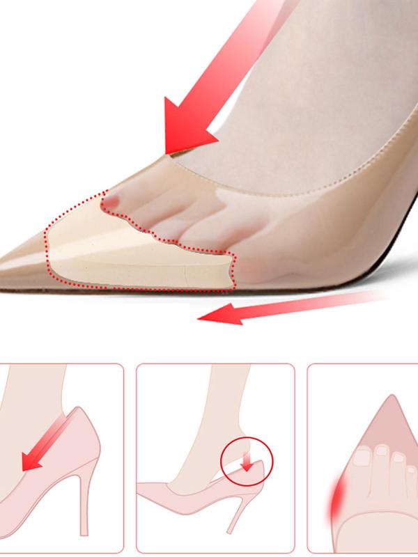 3 Pairs Thickened Super Soft Shoes Front Insole Sponge Half Pad for High Heels, Loafers, Adjustable Anti-abrasion Toe Protection, Anti-skid Toe Cushion, Pain Relief, Half Size Insole, Forefoot Pad