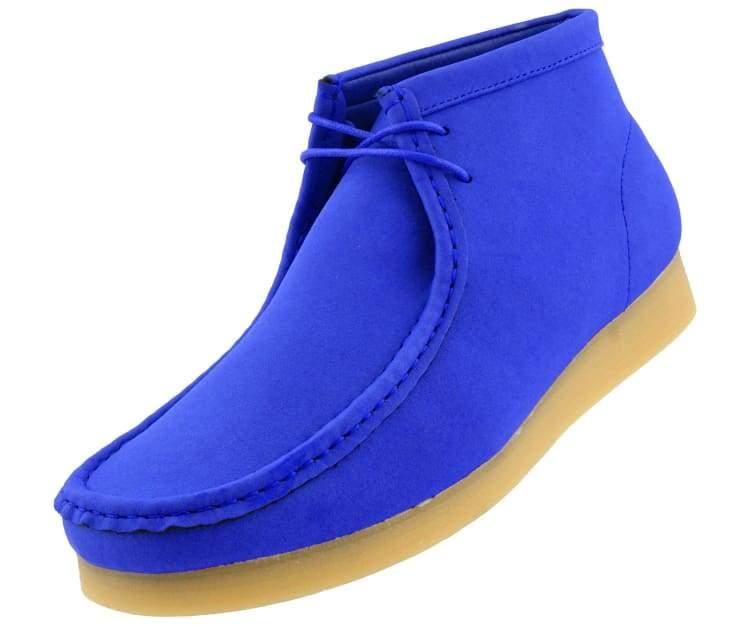 Amali Jason2 Men's Chukka Boots Casual LaceUp High Top Faux Suede Shoes Colorful