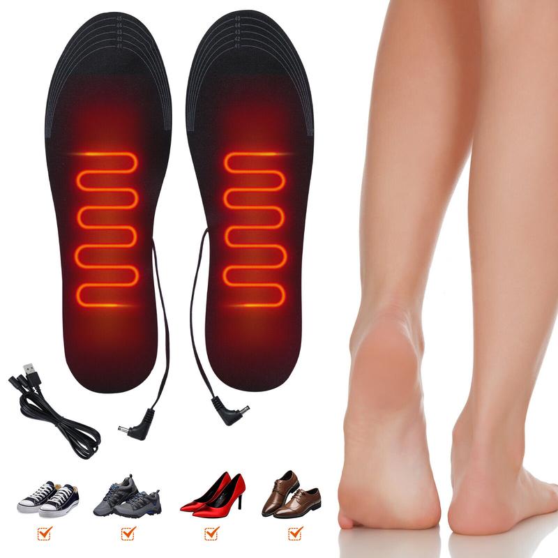 USB Electric Heated Shoe Insoles Sock Feet Heater Foot Pads Winter Warmer Insole Footwear Comfort