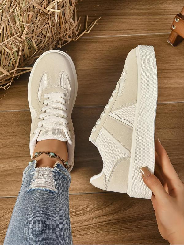 Women's Fashionable Solid Color Slip on Sneakers, Casual Comfortable Platform Shoes for Daily Wear, Female All-match Round Toe Shoes for Daily Wear