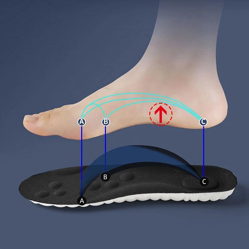 High Elastic Shock Absorbent Deodorant Sports Insoles Antibacterial Sweat Absorbent Men and Women Footwear  Soft Tactical Footwear Shoe Footwear Shoe