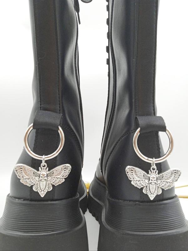 Punk Style Skull & Bat Design Shoe Charms, Fashionable Novelty Shoes Decorations for Boots, Stylish Y2k Shoes Accessories for Women & Men As Halloween Gift