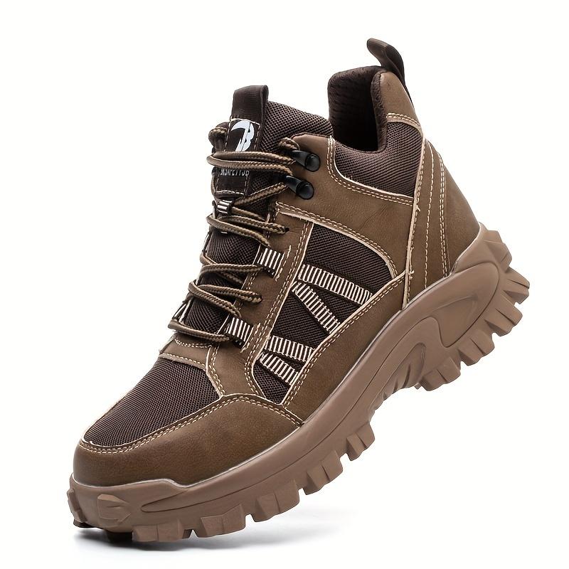 Men's High Top Safety Sneakers - Steel Toe, Lace-Up, Comfortable for All-Season Work Boy Footwear