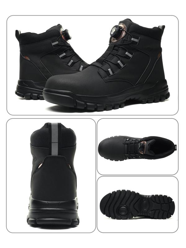 Men's Steel Toe Cap Work Shoes, Breathable Comfortable Safety Shoes, Non-slip Safety Shoes for Outdoor Work