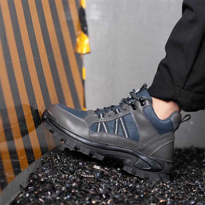 Men's High Top Safety Sneakers - Steel Toe, Lace-Up, Comfortable for All-Season Work Boy Footwear