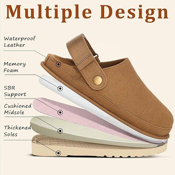 Autumn new female fashion with thick soled slip-on Velcro women's shoes Baotou slippers spring and autumn slippers comfortable slippers home outdoor slippers