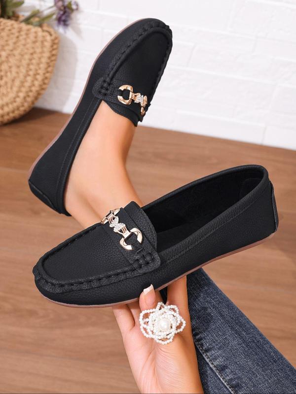 Women's Fashionable Rhinestone Decorated Butterfly Design Slip on Loafers, Casual Comfortable Flat Shoes for Daily Wear, Lightweight Breathable Shoes for Women & Girls