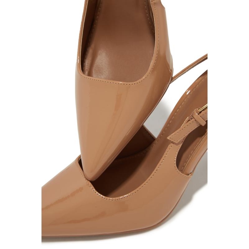 Caroline Slingback Pumps - Nude