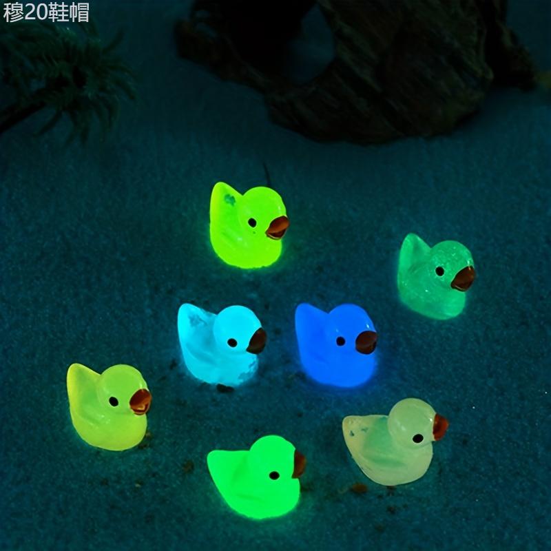 16pcs set Luminous Cute Duck Shoe Charms for Sandals Clogs - Glowing Accents for Nighttime Fun - Slightly Expose to Light for Enhanced Effect Footwear Decor Comfort Weight Parent Knee Bridal