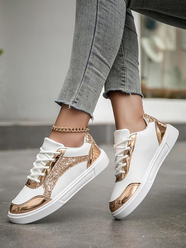 Women's Fashionable  Low Top Sneakers, Casual Comfortable Sports Shoes for Daily Wear, Trendy All-match Sneakers for Women & Girls