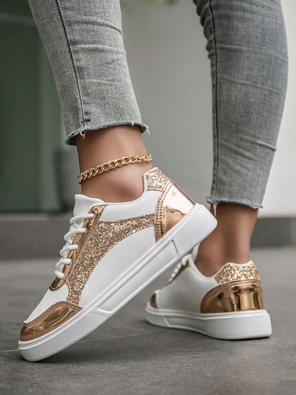 Women's Fashionable  Low Top Sneakers, Casual Comfortable Sports Shoes for Daily Wear, Trendy All-match Sneakers for Women & Girls