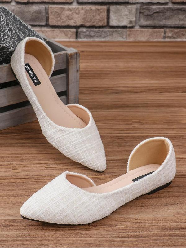 Women's Elegant Pointed Toe Flat Shoes, Soft Sole Slip on Flats, Lightweight Breathable Comfortable Shoes for Women & Girls, Fall Shoes