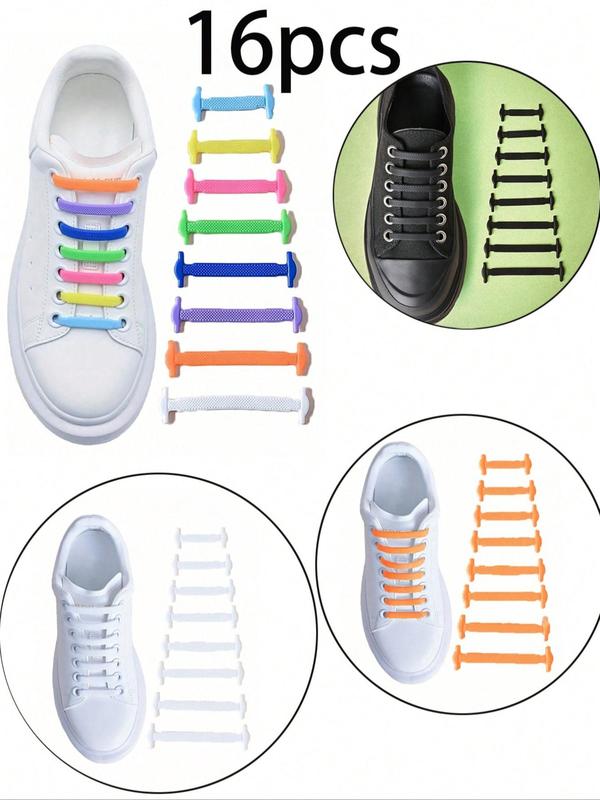 Random Color Silicone No Tie Shoelaces, Elastic Shoelaces, Casual Shoes, Sports Shoes Shoelaces, Shoes Accessories for Women & Men