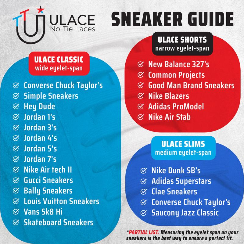 uLace Slim No-Tie Shoelaces: Stretchy, Easy-to-Install Elastic Laces for Sneakers - Set of 14 Footwear Comfort Tactical Bedroom