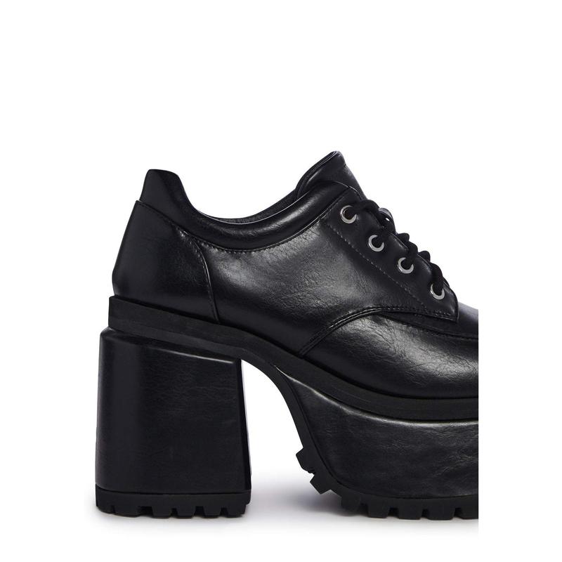 Acting Up Platform Oxfords - Black