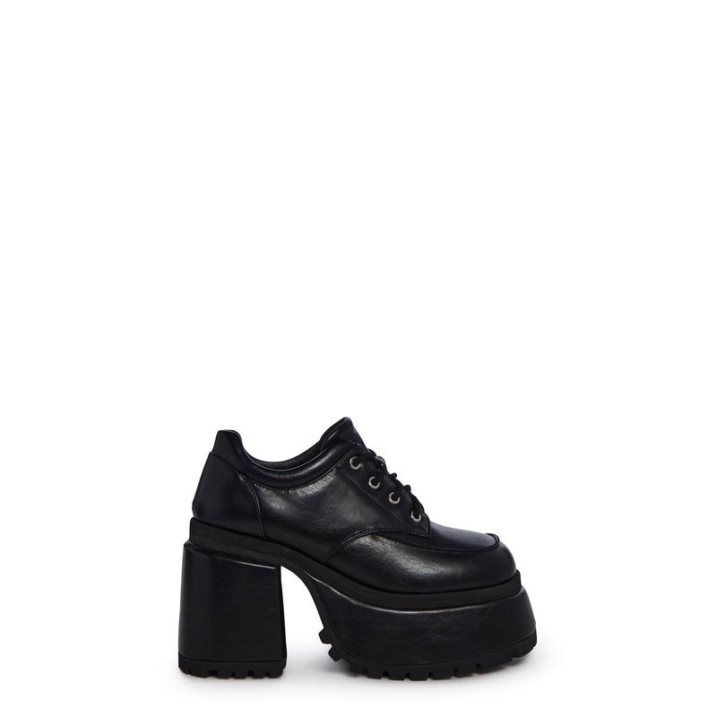 Acting Up Platform Oxfords - Black