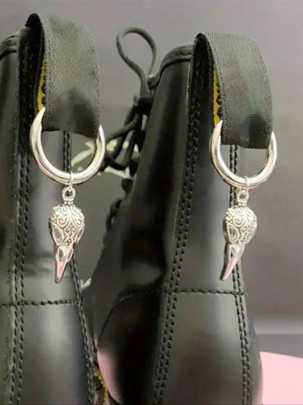 Punk Style Bird Design Shoe Charms, Fashionable Novelty Hollow Out Design Shoe Decoration Charms, Shoes Decorations for Boots and High Heels