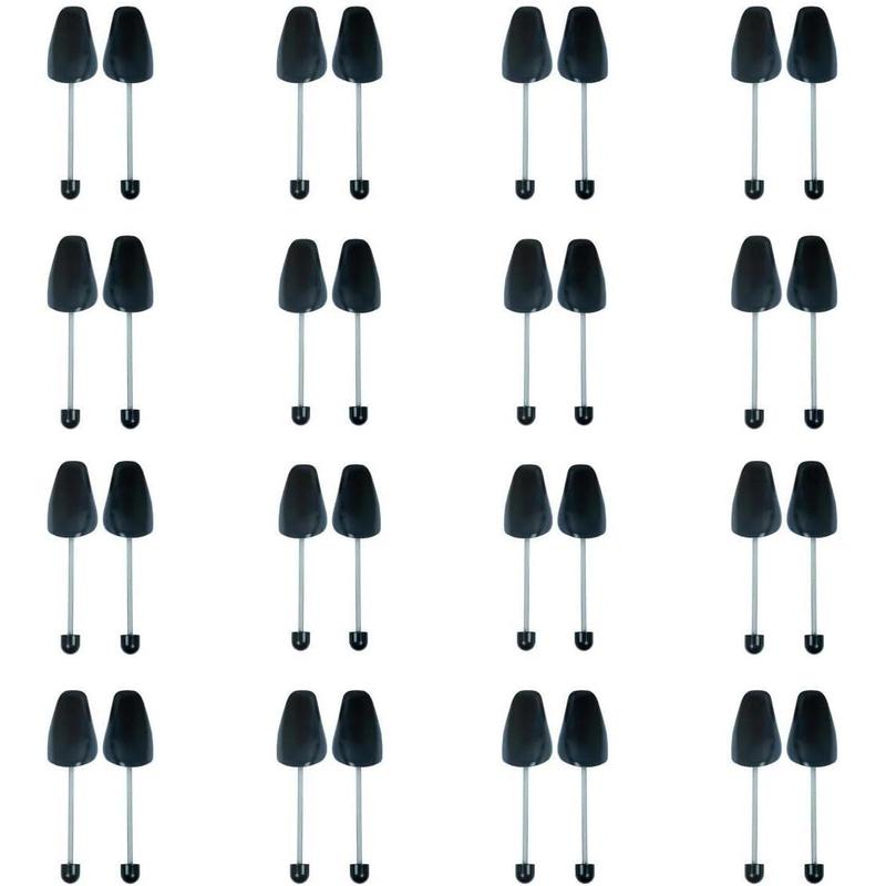 16 Pairs Plastic Shoe Trees for Men (Black)