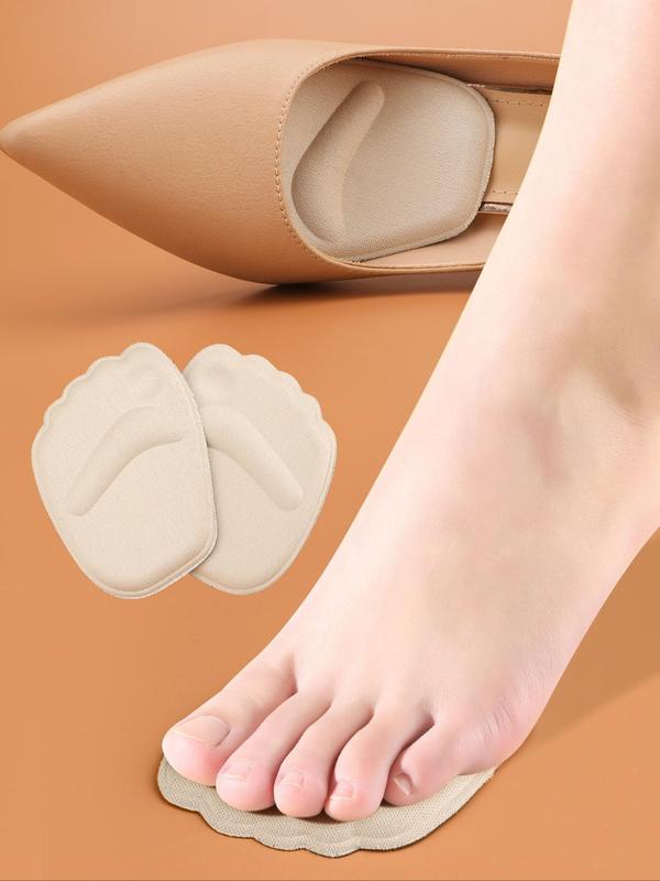 Women's Solid Color Insoles, Anti-slip Thickened and Breathable Forefoot Pads for Pain Relief, Soft Comfortable Shoes Accessory for High Heels