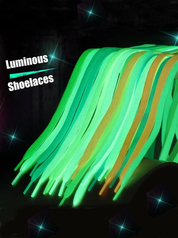 Glow in The Dark Shoelaces, 4 Pairs Cute Luminous Shoes Laces Suitable for Party and Dance Costumes, Shoes Accessories for Party, Daily Clothing Decor for Men & Women