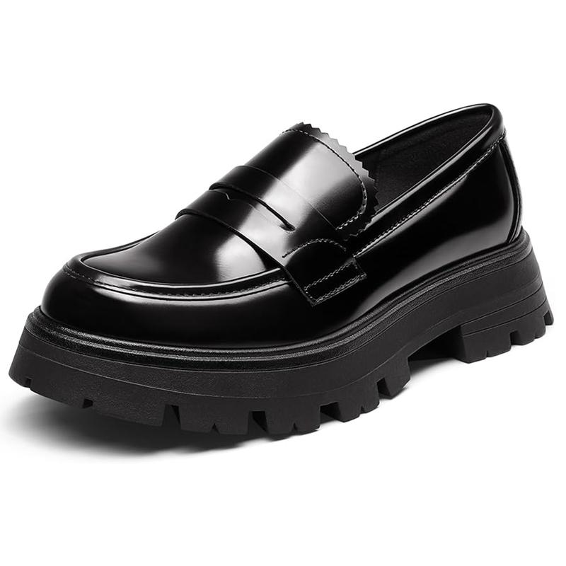 Platform Loafers for Women - Chunky Loafers Women Shoes Penny Loafers Slip On Comfort Casual Fashion Business Work Shoes