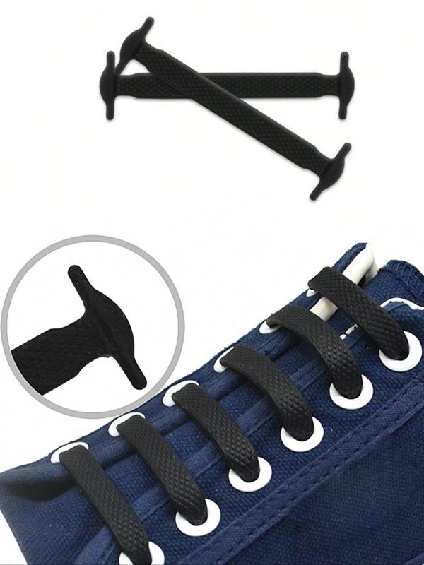 Silicone No Tie Shoe Laces, Casual Minimalist Shoes Shoelaces, Stretch Shoelaces for Sneakers, Sports Shoes, Combat Boots