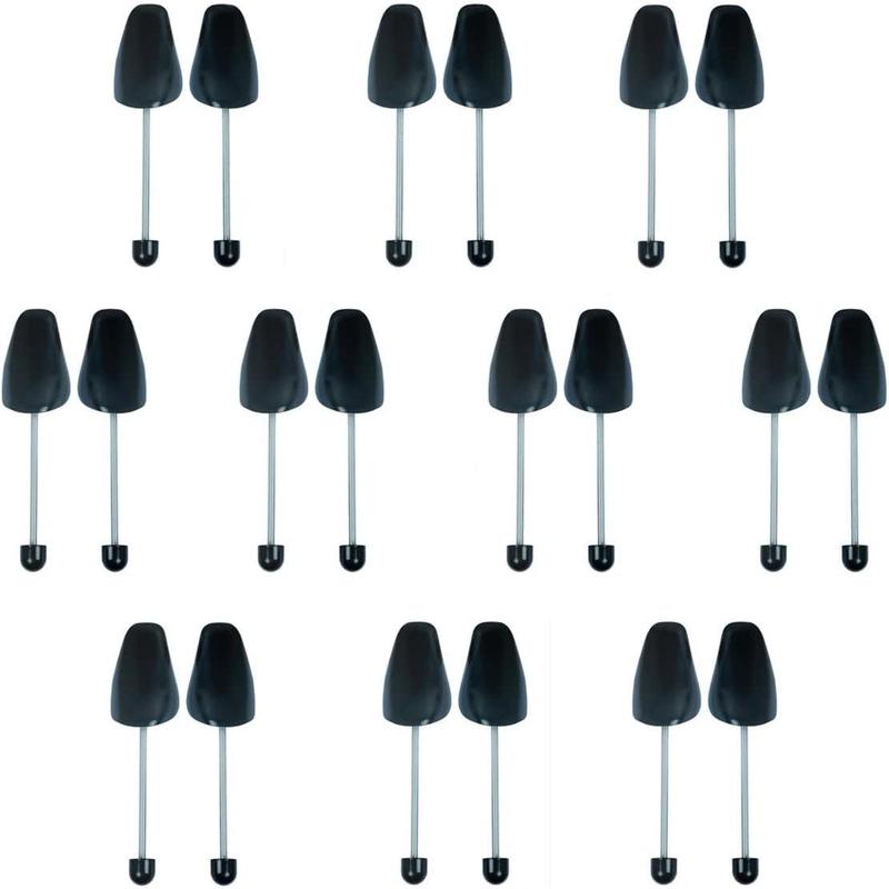 10 Pairs Plastic Shoe Trees for Men (Black)