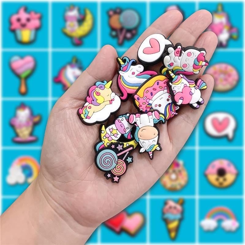 25 42Pcs Unicorn Shoe Decoration Charms for Clogs Sandals, Cute Rainbow Shoe Accessories Charms for Girls Party Favors Gifts: DISCOUNTED PRICE, LIMITED TIME OFFER, FAST SHIPPING