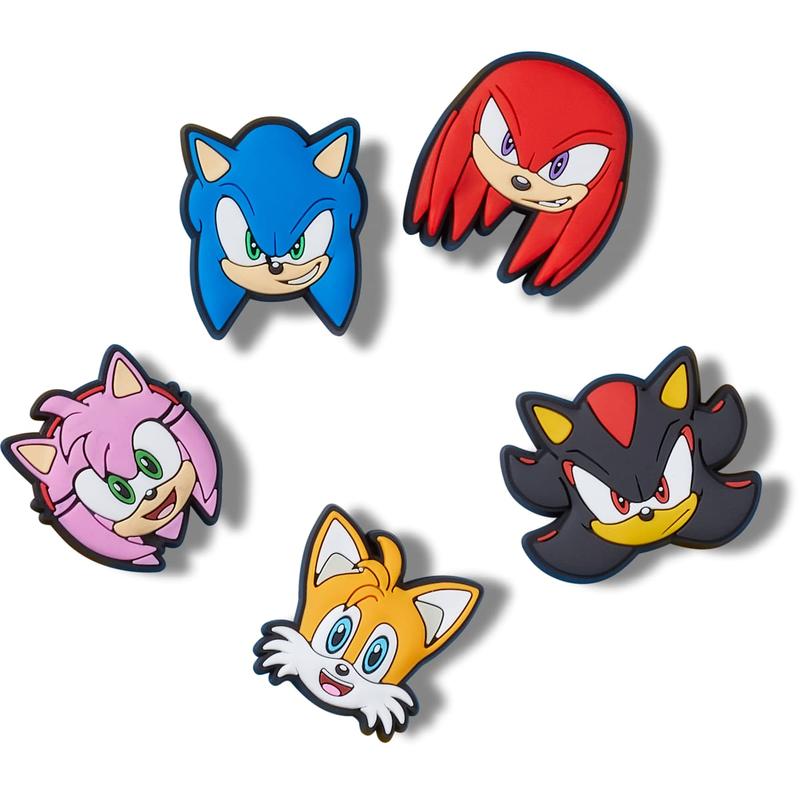 Crocs Jibbitz Sonic The Hedgehog Character Shoe Charms 5-Pack