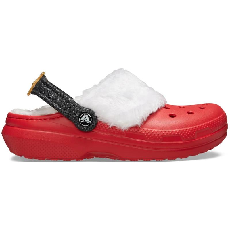 Crocs Unisex Adult Santa Classic Lined Clogs, Lightweight Comfortable Fuzzy Slippers