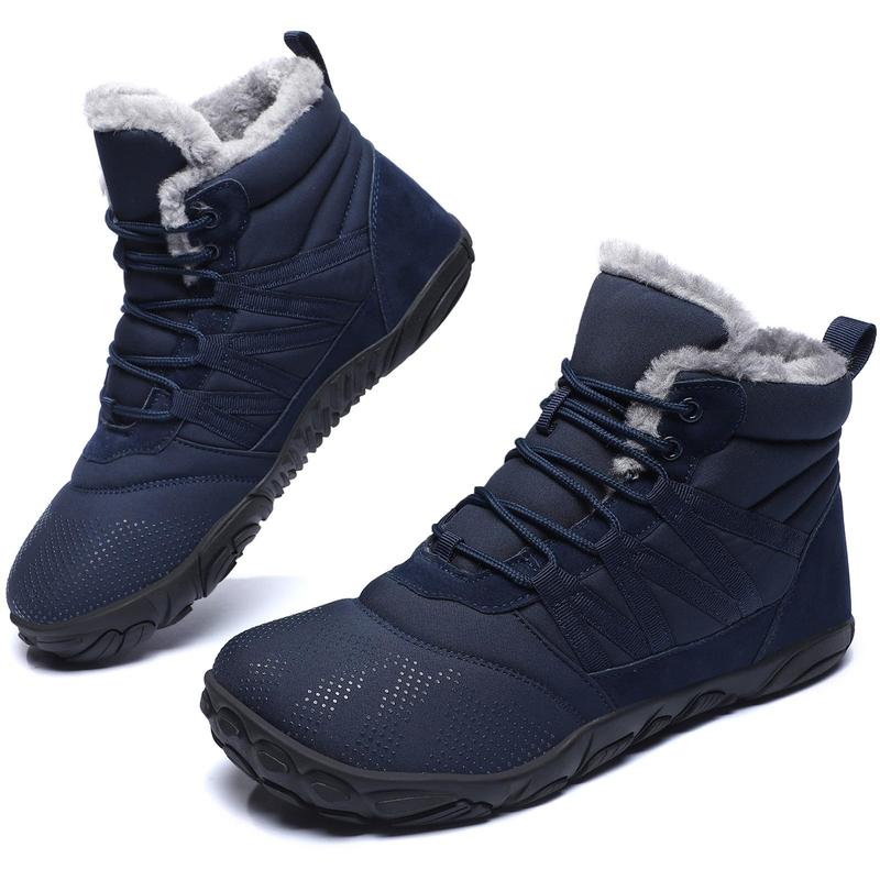 Mens Winter Snow Boots Shoes Minimalist Womens Boots Warm Ankle Booties