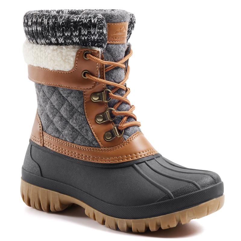 ALEADER Women's Winter Anti-Slip Fashion Warm Snow Boots | Waterproof Shell Hiking Boots | Classic Versatile Duck Boots For Fall&Winter Footwear Girl