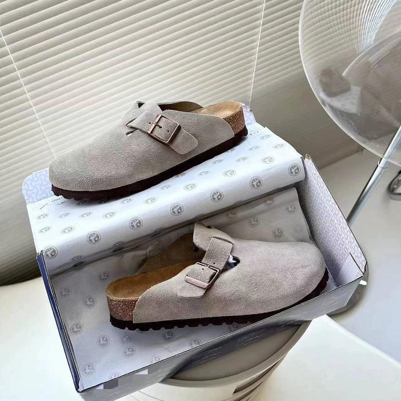 2024 New Birkenstock Slippers Light Grey Men Women Shoe Footwear