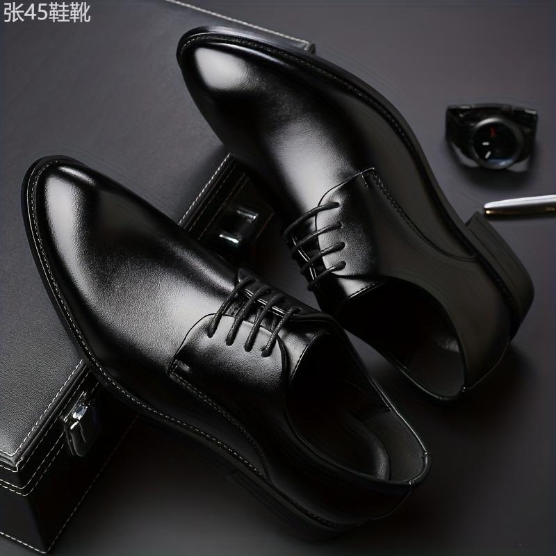 Men's Derby Shoes, Business Formal Office Shoes, Casual Walking Shoes Lace-up Front Shoes For Men Footwear Boy Footwear Boy Closed Comfort Rubber Insole Decor Weight