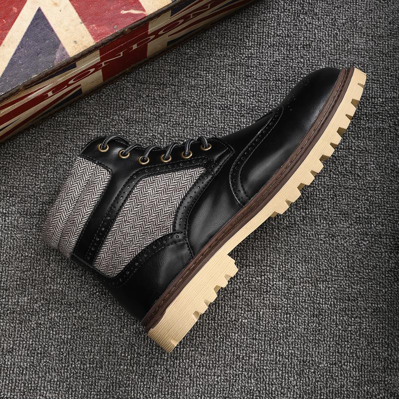 Men's Fashion Comfortable Boots Outdoor Lace Up Hiking Boots