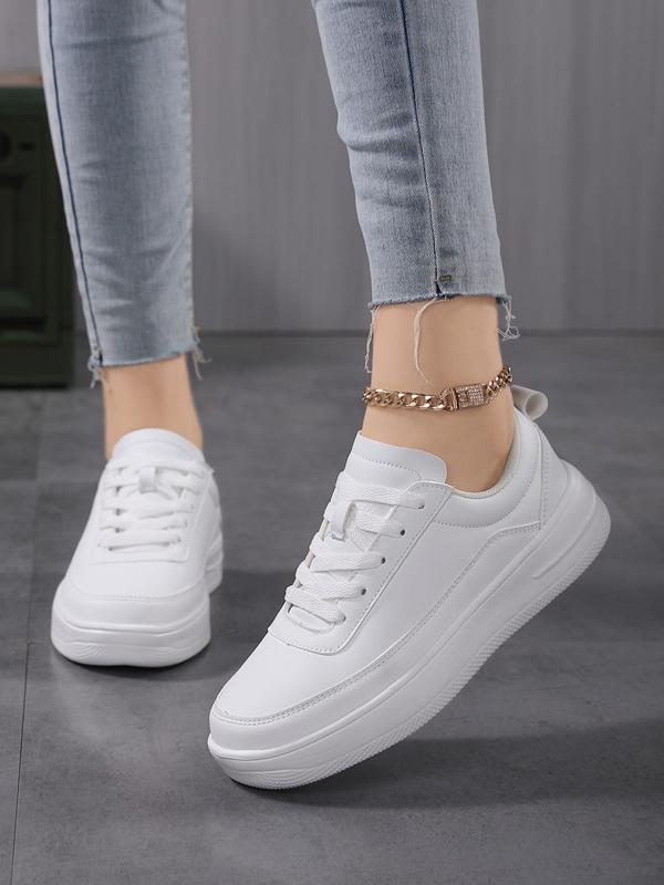 Women's Fashionable Lace Up Low Top Sneakers, Casual Comfortable Sports Shoes for Daily Wear, Trendy All-match Sneakers for Women & Girls