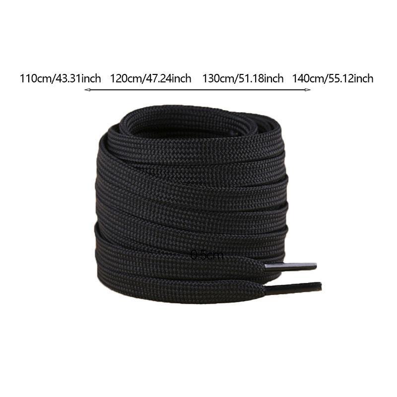 Solid Color Shoelaces, 1 Pair Double Layer Thickened Shoelaces, Sports Shoes Laces, Shoes Accessories for Men & Women