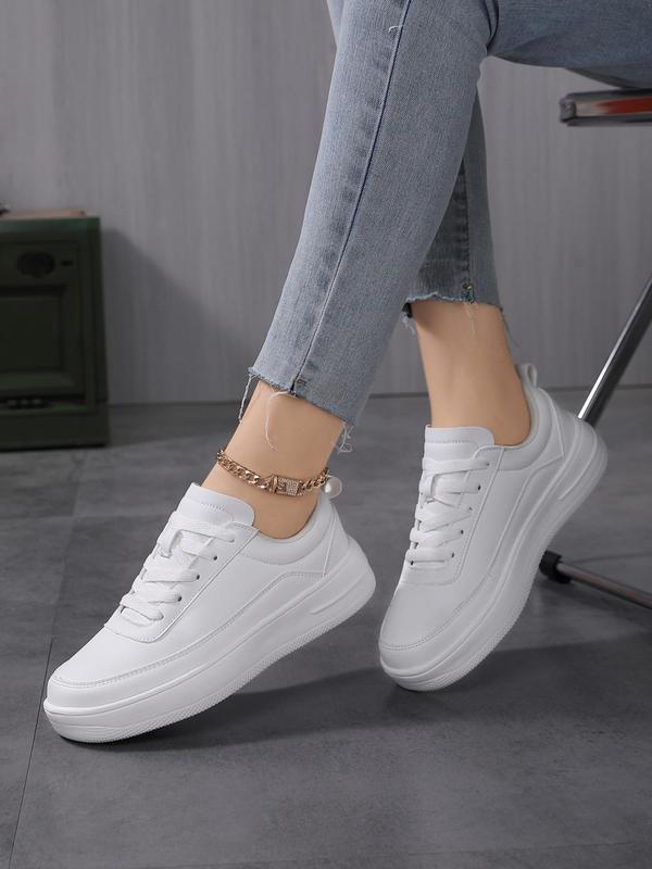 Women's Fashionable Lace Up Low Top Sneakers, Casual Comfortable Sports Shoes for Daily Wear, Trendy All-match Sneakers for Women & Girls