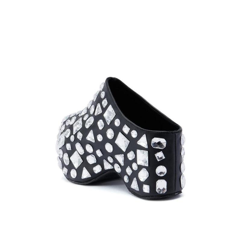 AZALEA WANG CIMMARON GEM EMBELLISHED CLOG IN BLACK